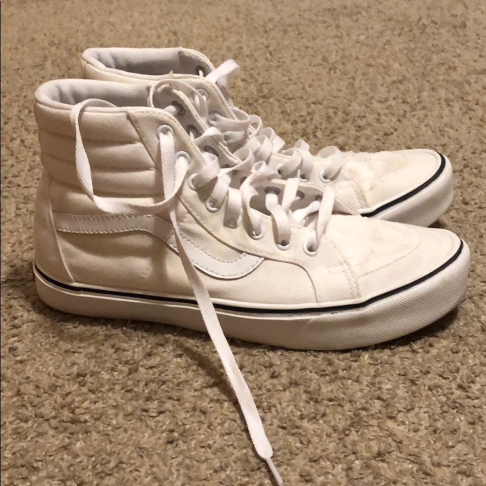 All white Vans